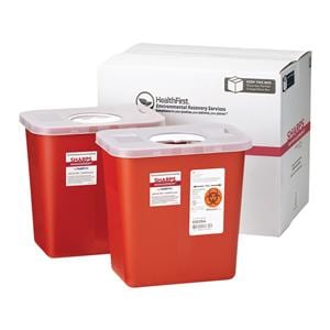 Sharps Management Mailer System 2gal Red/Wht 10-1/2x7x10" Closing Ld Plstc 2/Pk