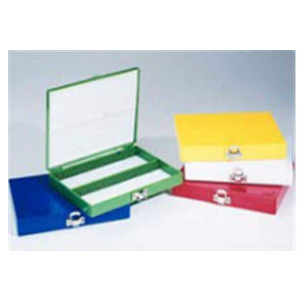 Fisherbrand Premium Microscope Slide Storage Box Yellow 100 Position EA