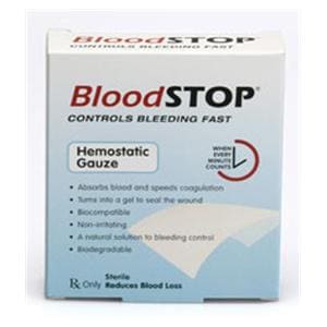 BloodStop Cotton Gauze Pad 2x4" Sterile Adhesive LF, 20 BX/CA