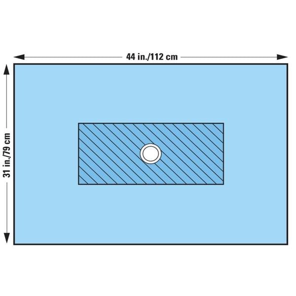 44x31" Sterile Surgical Drape 7cm Fenestrated