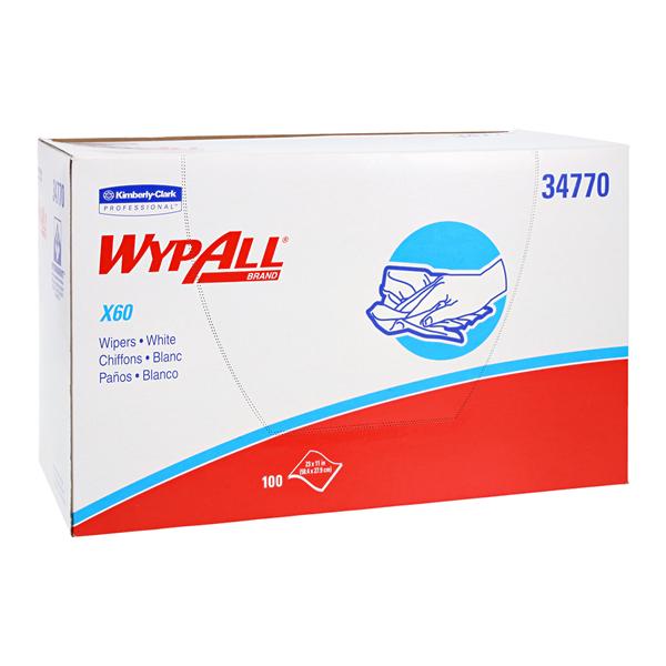 Wypall X60 Professional Wipes Dsp Hydro-Entangled Fibers 23 in x 11 in Wt 100/Bx