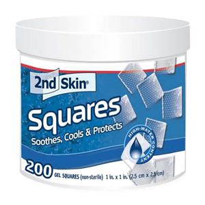 2nd Skin Bandage Hydrogel 1x1" Blue Non-Sterile 200/jr