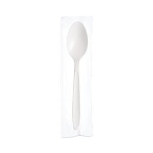 Teaspoon Individual Wrapped Medium White 1000/Ca