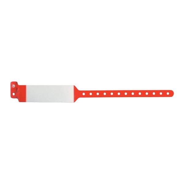 Sentry LabelBand Bar Code Wristband Polyester Red Adult 500/Bx