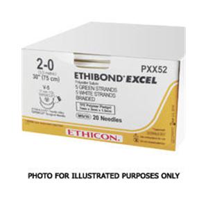 Ethibond Suture 2-0 4x30" Polyester Braid V-4/V-4 Green 12/Bx