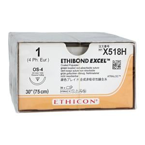 Ethibond Excel Suture 1 30" Polyester Braid OS-4 Green 36/Bx