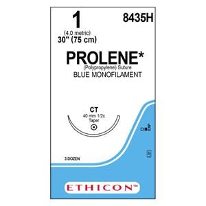 Prolene Suture 1 30" Polypropylene Monofilament CT Blue 36/Bx