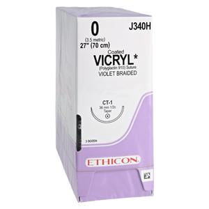 Vicryl Suture 0 27" Polyglactin 910 Braid CT-1 Violet 36/Bx