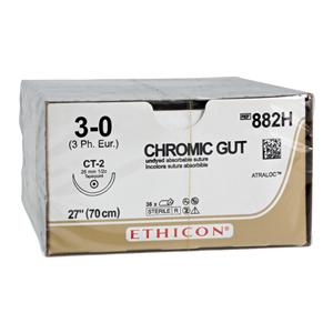 Suture 3-0 27" Chromic Gut Monofilament CT-2 Brown 36/Bx