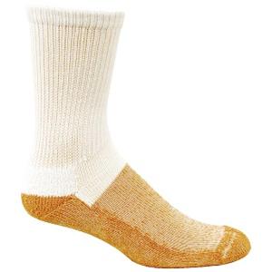 Copper Sole Premium Compression Socks Crew Length Large Women 8-12 White