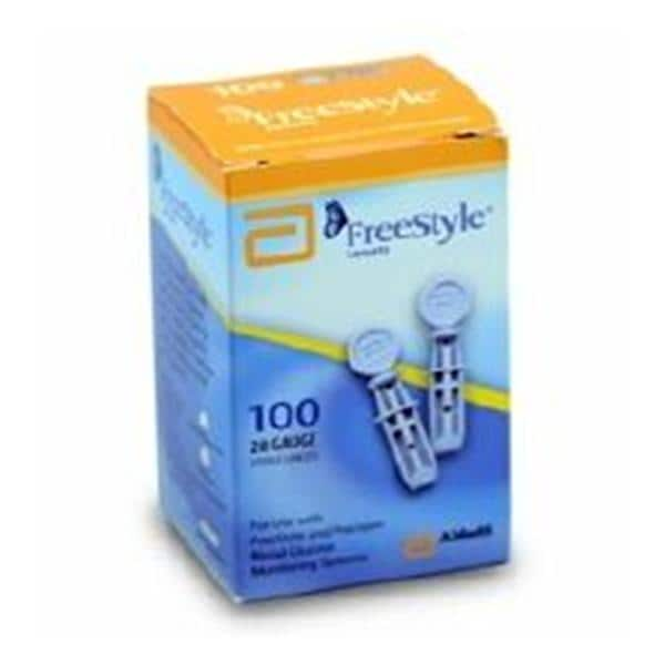 Freestyle Incision Device Lancet 28g Conventional Blue 100/Bx, 24 BX/CA