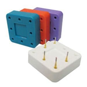 Bur Block Magnetic Microban 8 Hole White Ea