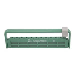 Steri-Bur Guard Bur Block Antimicrobial Microban 22 Hole Green Detachable Lid Ea