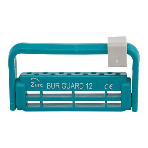 Steri-Bur Guard Bur Block Antimicrobial Microban 12 Hole Teal Detachable Lid Ea