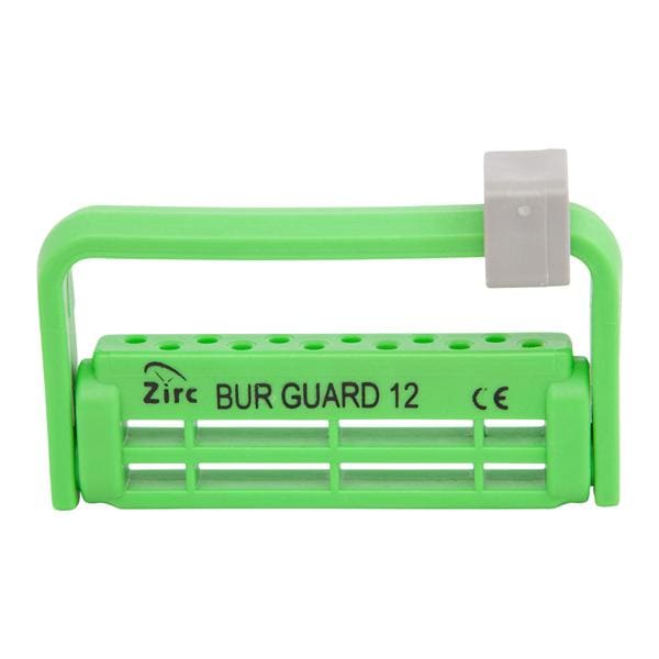 Steri-Bur Guard Bur Block Antimicrobial Microban 12 Hole Neon Grn Dtchbl Lid Ea