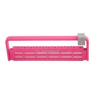 Steri-Bur Guard Bur Block Antimicrobial Microban 22 Hole Neon Pink Dtchbl Lid Ea