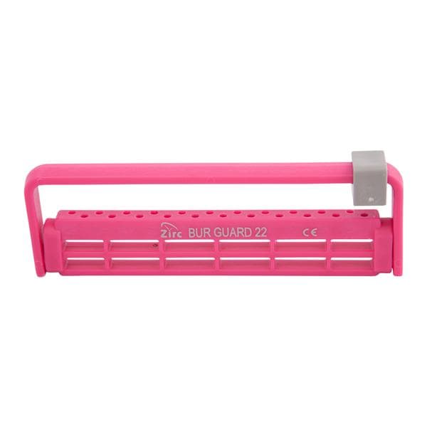 Steri-Bur Guard Bur Block Antimicrobial Microban 22 Hole Neon Pink Dtchbl Lid Ea