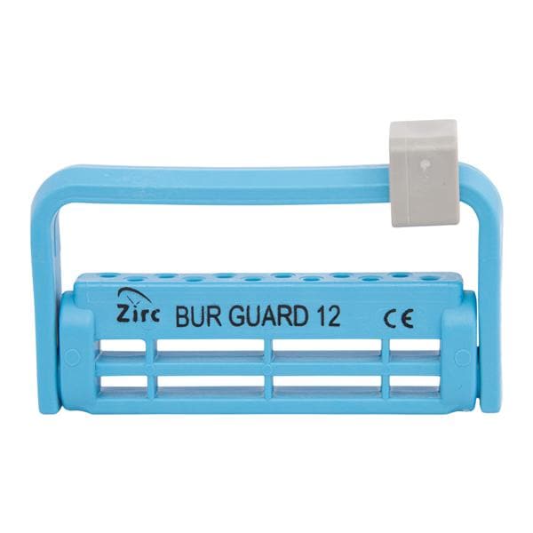 Steri-Bur Guard Bur Block Antimicrobial Microban 12 Hole Neon Blue Dtchbl Lid Ea