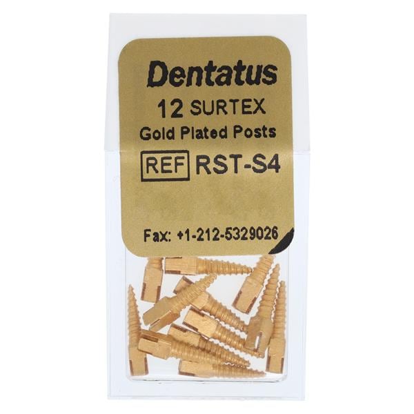 Surtex Posts Gold Plated Refill Short S4 1.5 mm 12/Bx