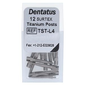 Surtex Posts Titanium 1.5 mm Parallel Sided & Tapered End L4 12/Bx