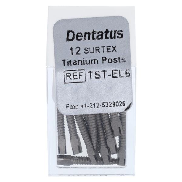 Surtex Posts Titanium 1.8 mm Parallel Sided & Tapered End EL6 12/Bx