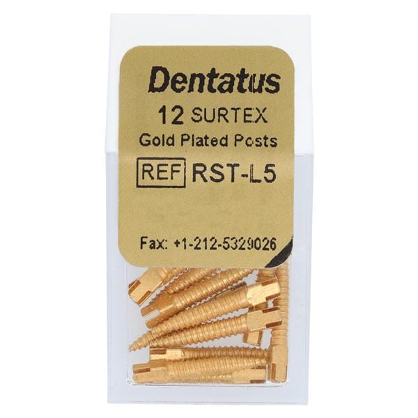 Surtex Posts Gold Plated Refill Long L5 1.65 mm 12/Bx