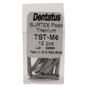 Surtex Posts Titanium 1.8 mm Parallel Sided & Tapered End M6 12/Bx