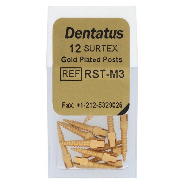 Surtex Posts Gold Plated Refill Medium M3 1.35 mm 12/Bx