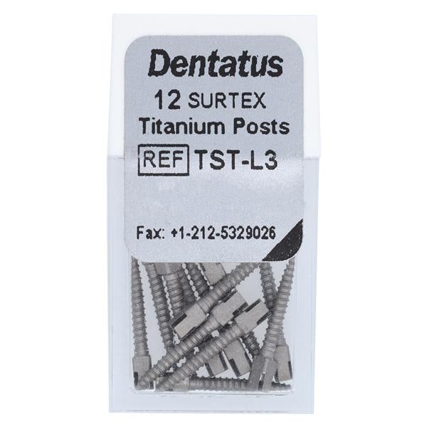 Surtex Posts Titan Refill 11.8 mm 1.35 mm Parallel Sided & Tapered End L3 12/Bx