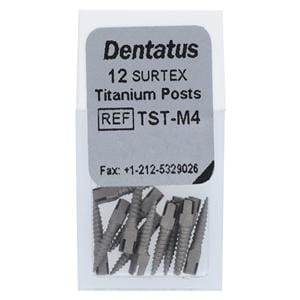 Surtex Posts Titanium 1.5 mm Parallel Sided & Tapered End M4 12/Bx