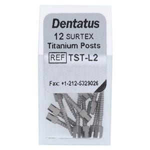 Surtex Posts Titanium Refill 11.8 mm 1.2mm Parallel Sided & Tapered End L2 12/Bx