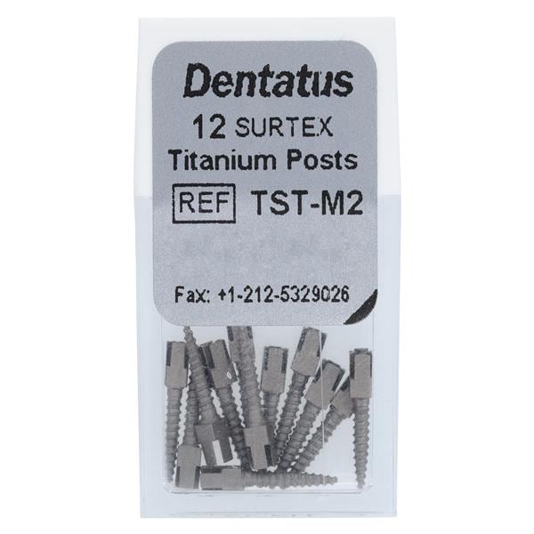 Surtex Posts Titanium Refill 9.3 mm 1.2 mm Parallel Sided & Tapered End M2 12/Bx