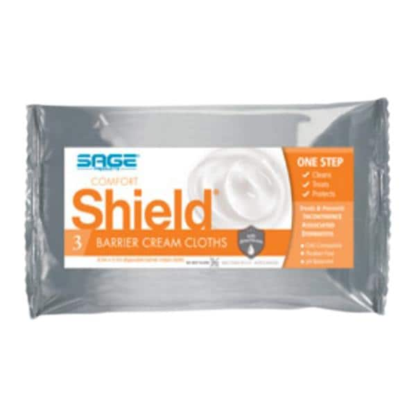 Comfort Shield Barrier Cream Washcloth Medium 100/Ca