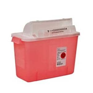 SharpStar Sharps Container 2g Trans Rd 6x13.75x11.75" Ld Hrzntl Drp Plstc 10/Ca