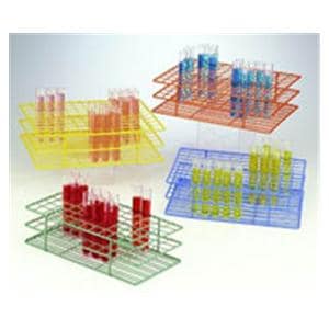 Poxygrid Test Tube Rack 13-16mm 108 Place Yellow Ea