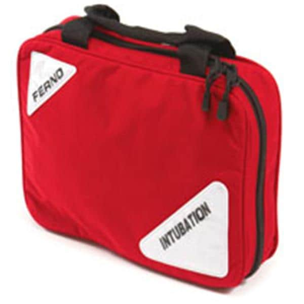 Professional 5115 Intubation Bag 13x3x9.5" Red Zipper Closure 2 Handles