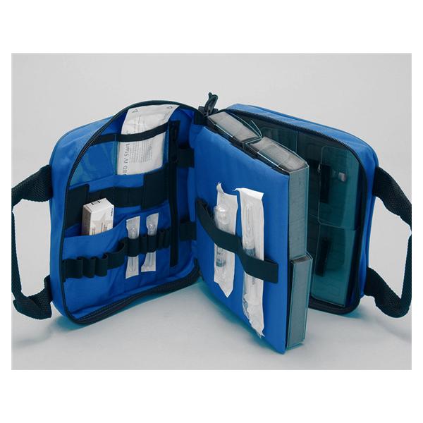 Professional 5114 Medication Bag 9x3.5x8.5" Blue Zipper Closure 2 Handles