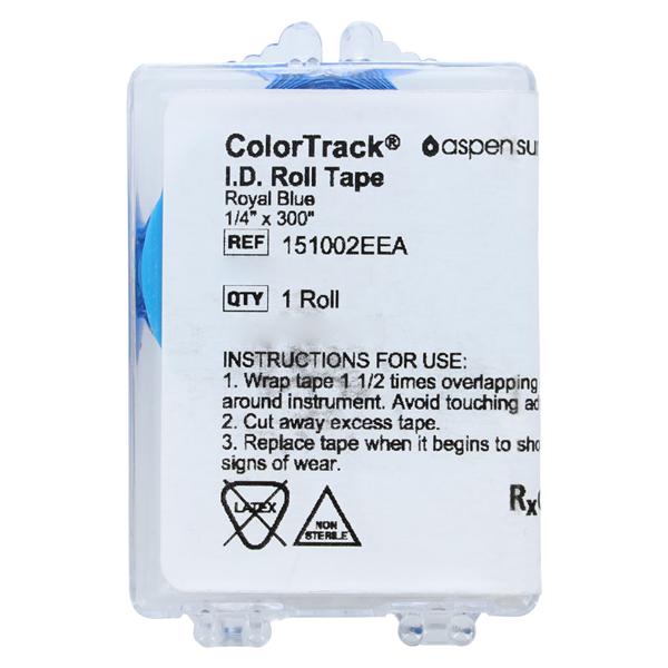 Tape Instrument ID 1/4x300" Roll Royal Blue EA