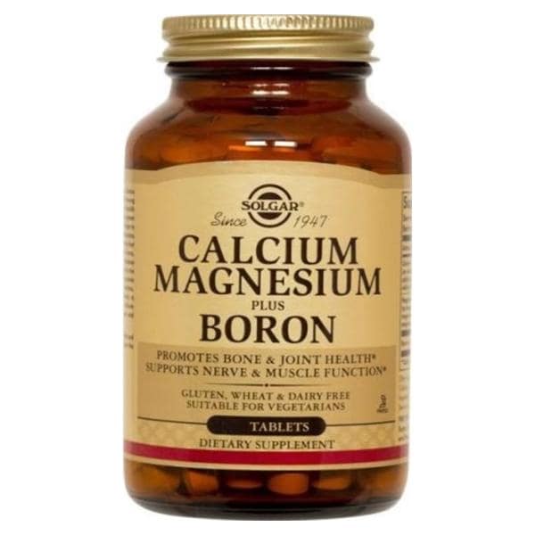 Calcium Magnesium Boron Supplement Tablets Vegetarian/Kosher 250/Bt