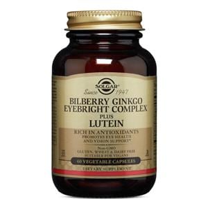 Bilberry Ginkgo Supplement Vegicaps Vegetarian 60/bt