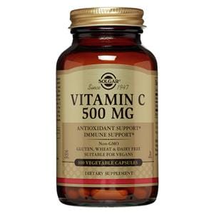 Vitamin C Adult Supplement Vegicaps Vegetarian/Kosher 500mg 100/Bt