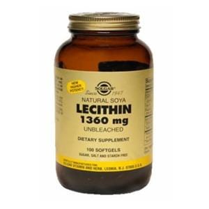 Lecithin Supplement Softgels 1360mg Sugar Salt Starch Free 100/Bt