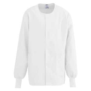 ComfortEase Warm-Up Jacket Large White Unisex Ea