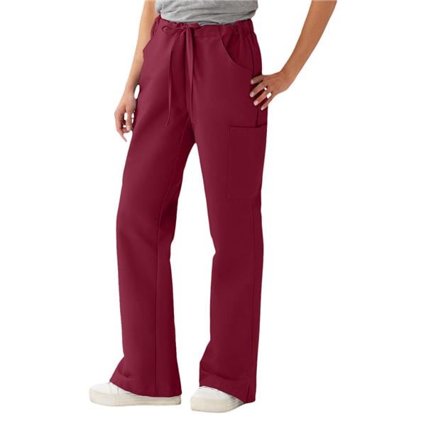 Scrub Pant 4 Pockets Large Wine Unisex Ea