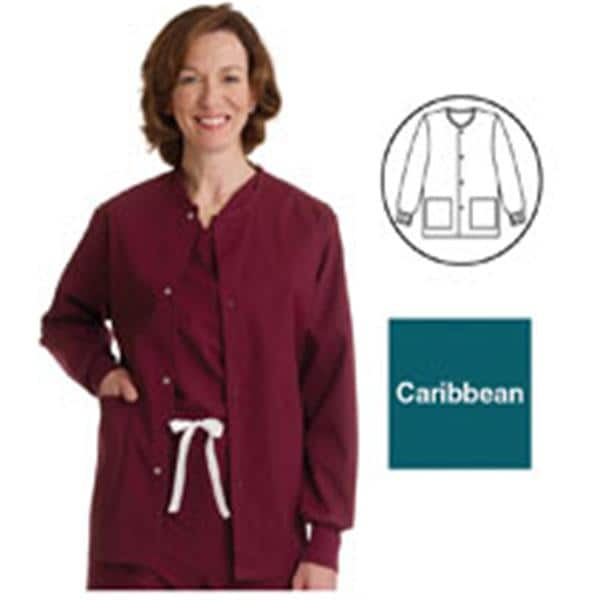 Warm-Up Jacket 2 Pockets Long Sleeves / Knit Cuff 3X Large Caribbean Unisex Ea