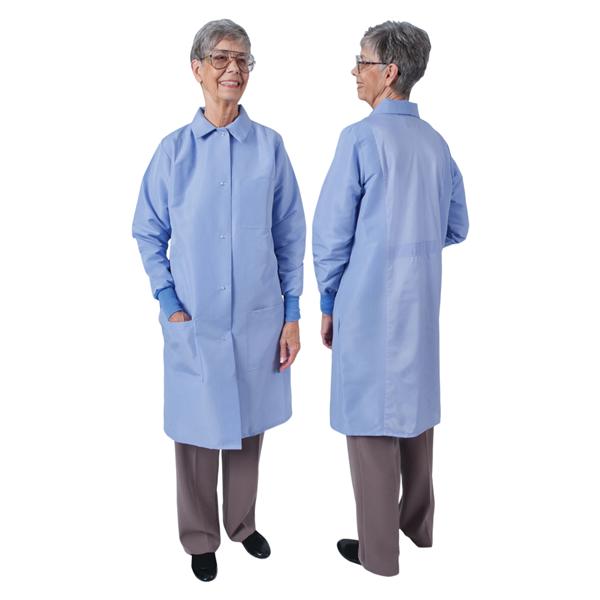 DenLine Protection Plus Lab Coat 3 Pkts Lng Tprd Slves 39" 4X Large Cl Womens Ea