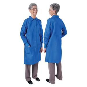 DenLine Protection Plus Collared Coat 3 Pkts Lng Tprd Slves 39" Sm Ryl Womens Ea