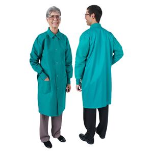 DenLine Protection Plus Long Coat 3 Pkts Lng Tprd Slves 41 in Medium Grn Ea