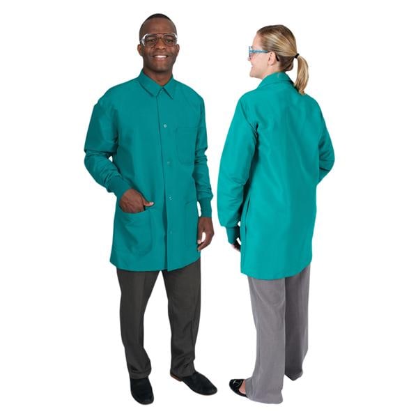 DenLine Protection Plus Mid-Length Jacket Lng Tprd Slves 34 in Small Grn Ea