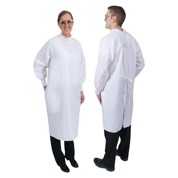 DenLine Protection Plus Closed Back Gown Adult Large White Reusable Ea